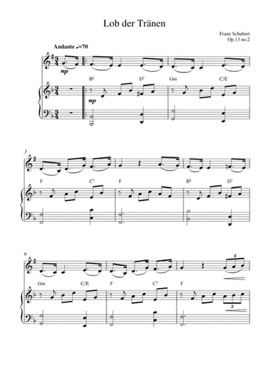 Lob der Tränen (Op.13 no.2) (arr. Kaiserin Rebecca)