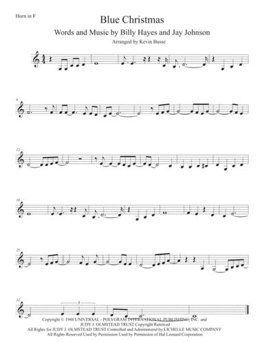 Blue Christmas (arr. Kevin Busse)