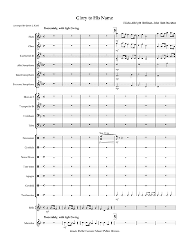 Glory to His Name (arr. Jason J Kahl)