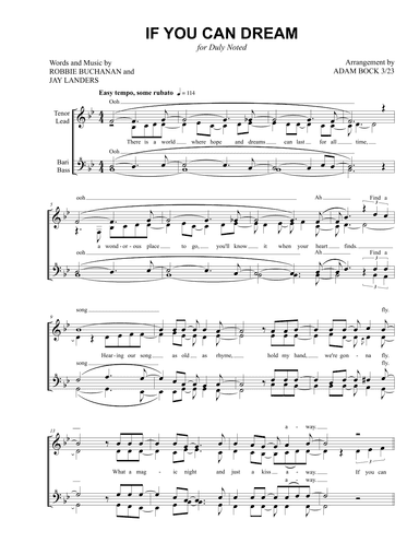 If You Can Dream (arr. Adam Bock)