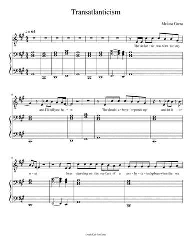 Transatlanticism (arr. Melissa Garza)