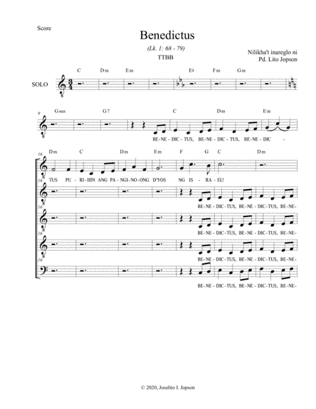 Benedictus! (TTBB)