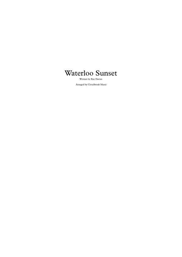 Waterloo Sunset (arr. Cloudbreak Music)