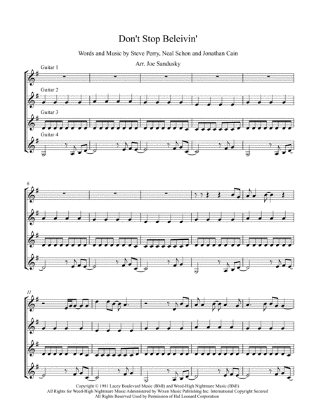 Don't Stop Believin' (arr. Joe Sandusky)