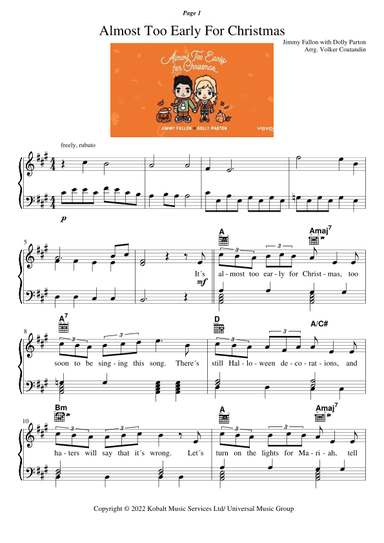 Too Early For Christmas (arr. Volker Coutandin)