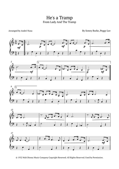 He's A Tramp (arr. André Nusa)