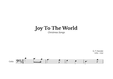 Joy To The World for Easy Cello Solo (arr. Marcos Soares)