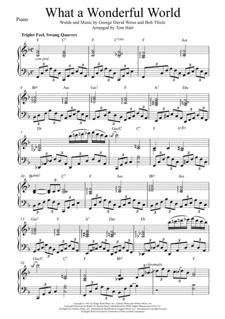 What A Wonderful World (arr. Tom Hart)