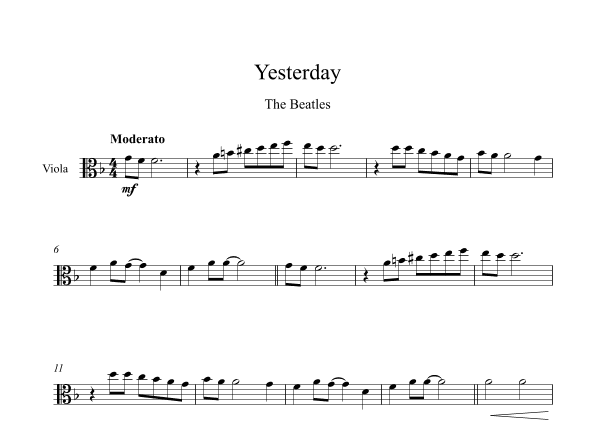 Yesterday (arr. Digital Book Music)