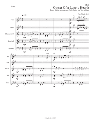 Owner Of A Lonely Heart (arr. Madis Jarvi)