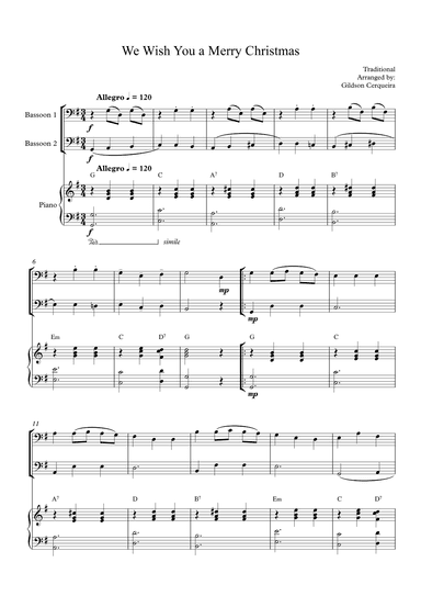 We Wish You a Merry Christmas (arr. Gildson Cerqueira)