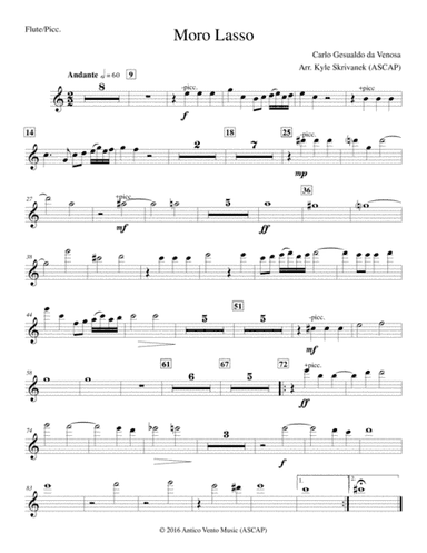 Moro Lasso (arr. Kyle Skrivanek)