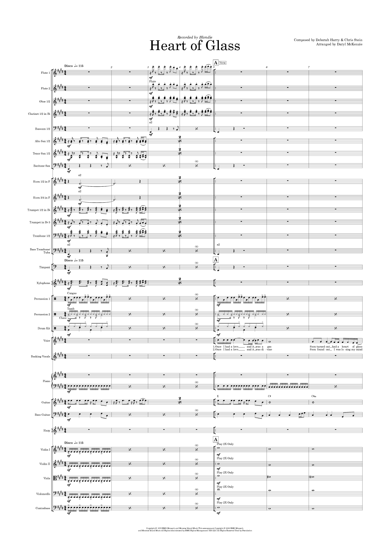 Heart Of Glass (arr. Daryl McKenzie)