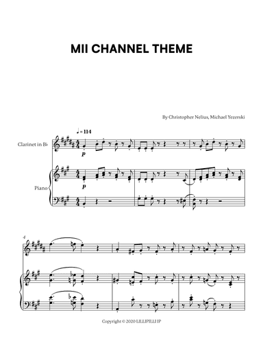 Mii Channel Theme (arr. Cadenza Editions)