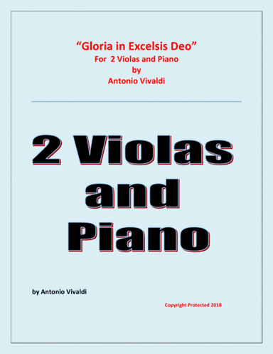 Gloria In Excelsis Deo - 2 Violas and Piano - Advanced Intermediate - Chamber music (arr. Raymond Fenech)