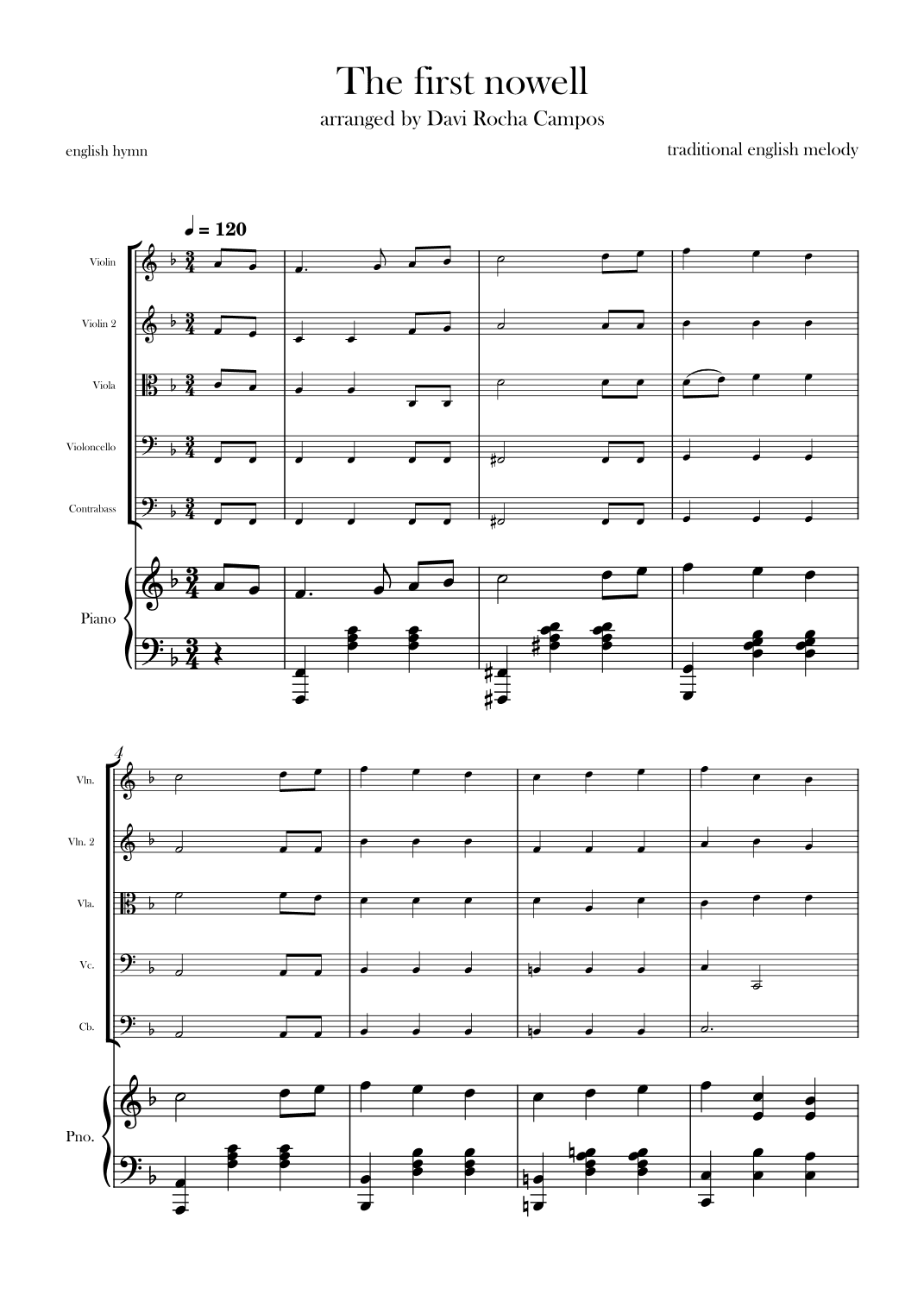 The First nowell (arr. Davi Rocha Campos)