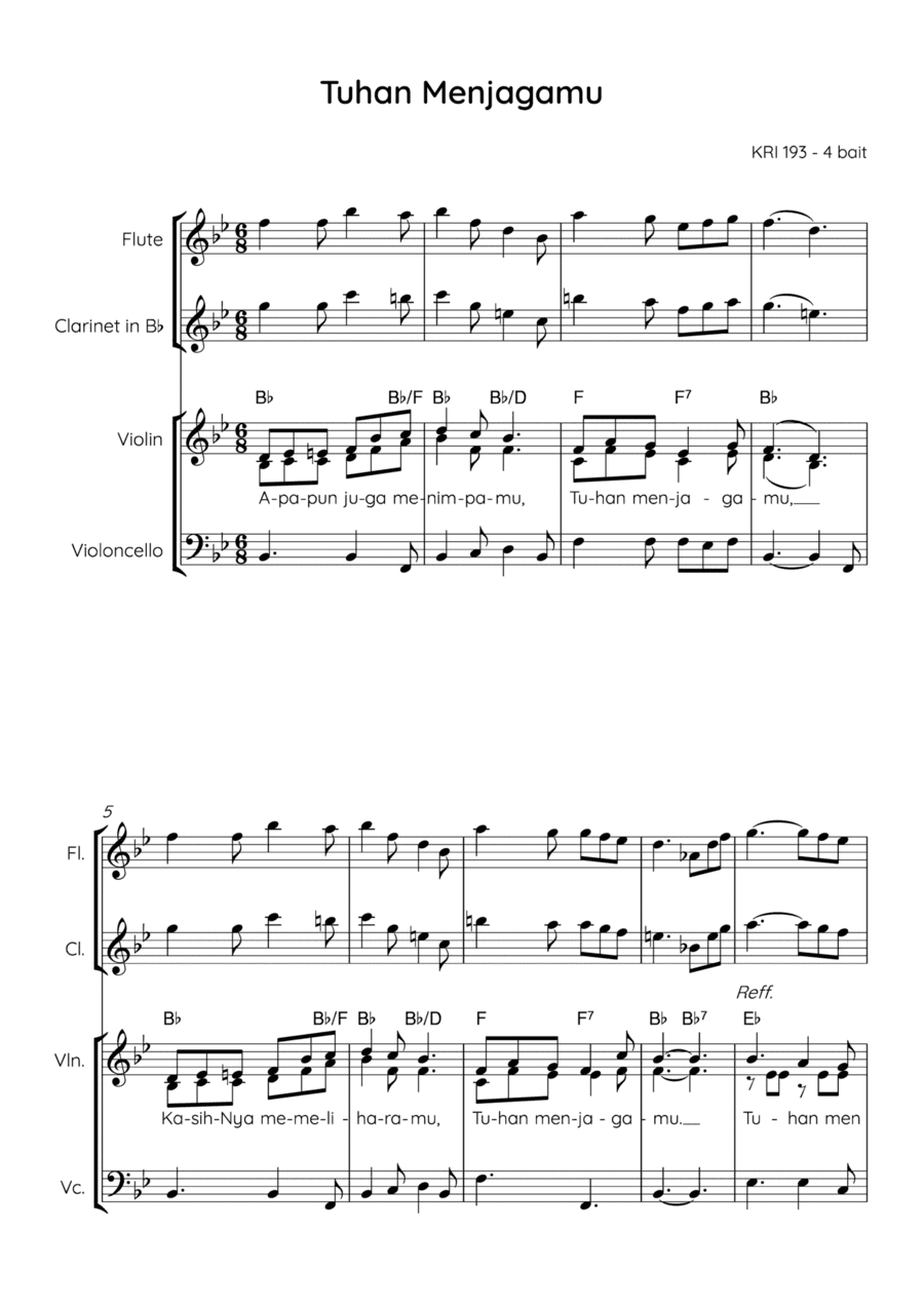 Be Not Dismayed Whate'er Betide / Tuhan Menjagamu (arr. Angie Wiranata)