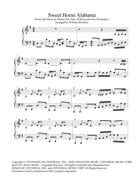 Sweet Home Alabama (arr. William Schwartz)