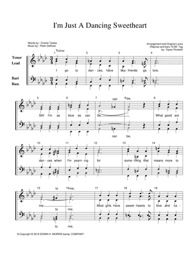 I'm Just A Dancing Sweetheart (arr. Karen Penketh)