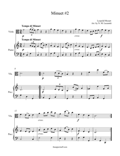 Minuet #2 (arr. Nick Lacanski)