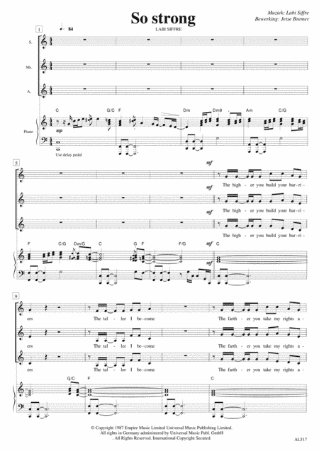 (something Inside) So Strong (arr. Jetse Bremer)