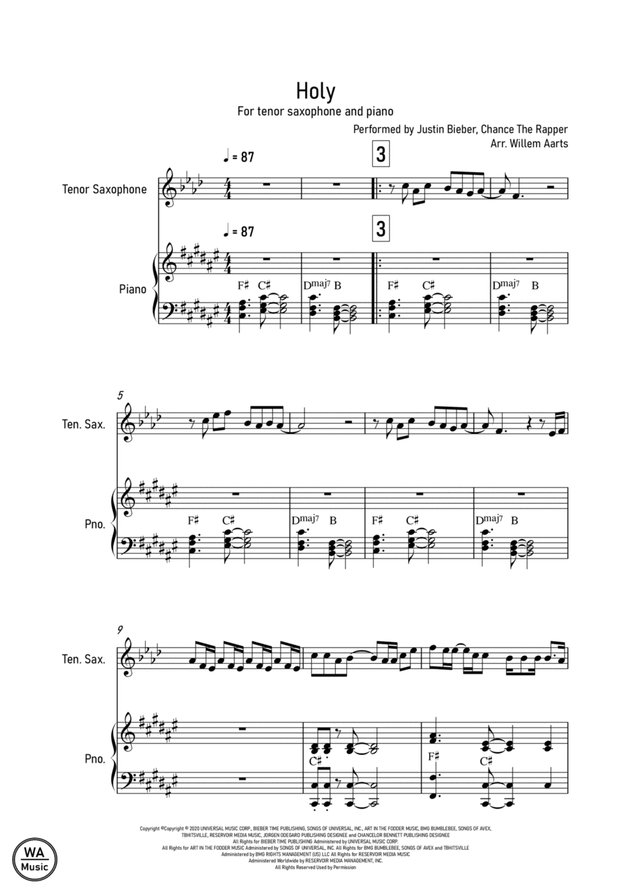 Holy (arr. Willem Aarts)