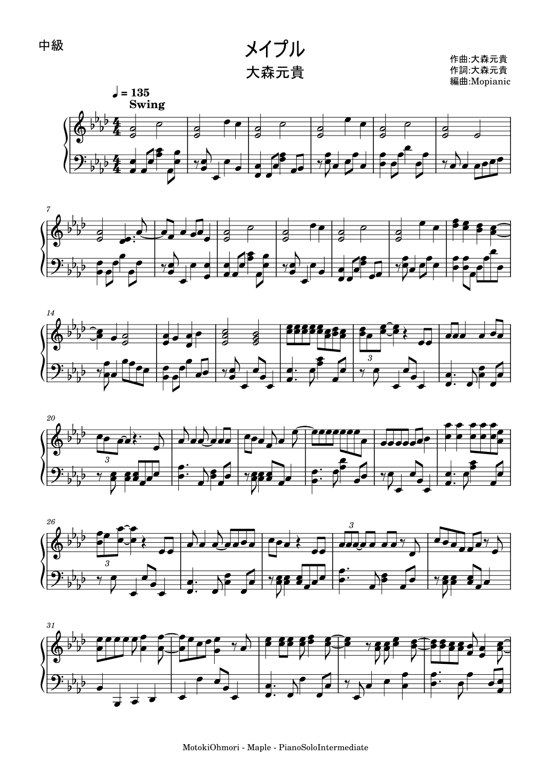 Maple (arr. Mopianic)