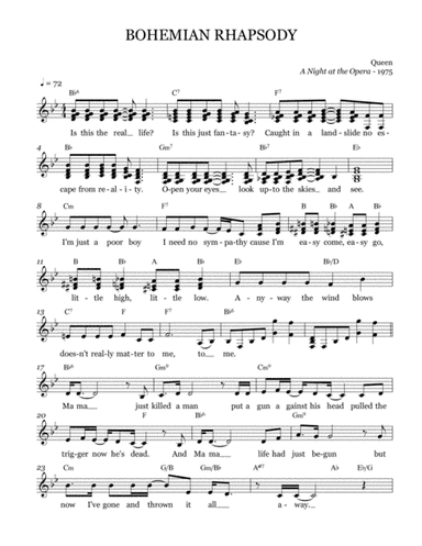 Bohemian Rhapsody (arr. Brock Chart)
