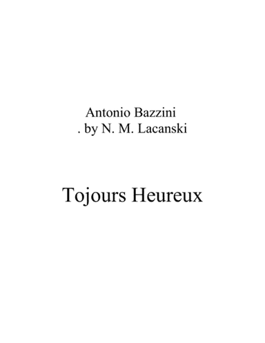 Tojours Heureux - Score Only (arr. Nick Lacanski)