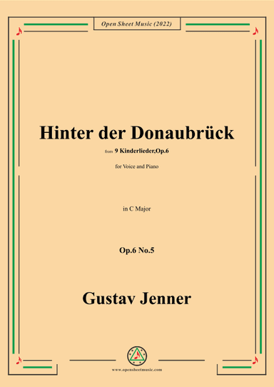 Jenner-Hinter der Donaubrück,in C Major,Op.6 No.5 (arr. OSM Press)