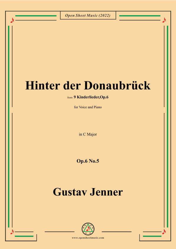 Jenner-Hinter der Donaubrück,in C Major,Op.6 No.5 (arr. OSM Press)