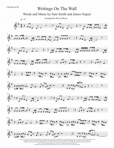Writing's On The Wall from the film SPECTRE (arr. Kevin Busse)