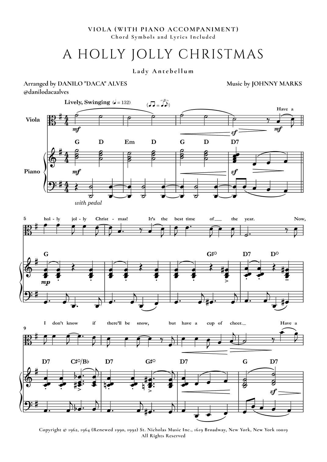 A Holly Jolly Christmas (arr. Danilo "Daca" Alves)