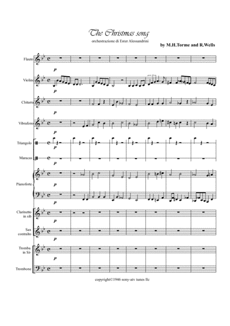 The Christmas Song (chestnuts Roasting On An Open Fire) (arr. Ester Alessandrini)