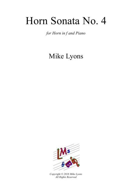 Horn Sonata No. 4 - 3rd. Movement - French Horn and Piano