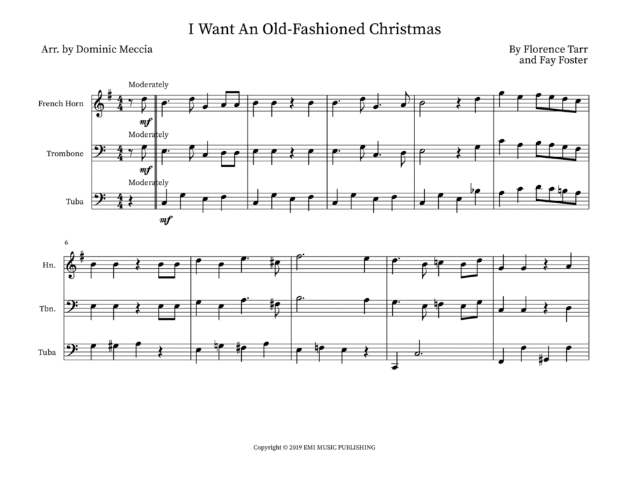 I Want An Old-fashioned Christmas (arr. Dominic Meccia)