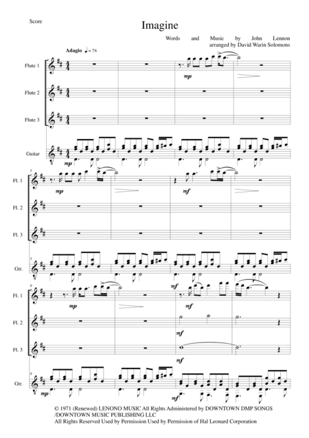 Imagine (arr. David Warin Solomons)