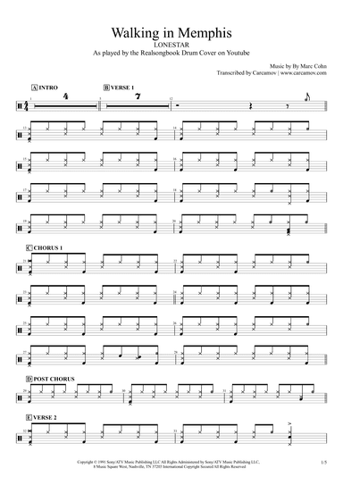 Walking In Memphis (arr. Realsongbook)