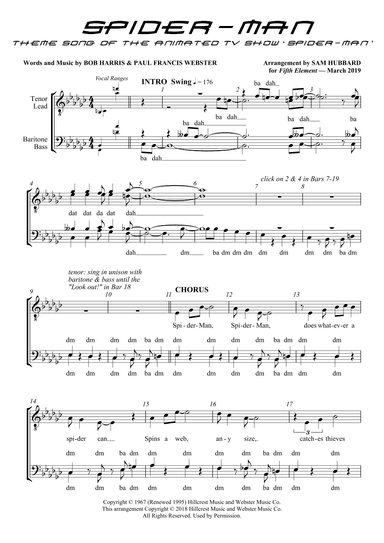 Theme From Spider Man (arr. Sam Hubbard)