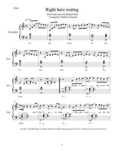 Right Here Waiting (arr. Stefan Nestoroski)