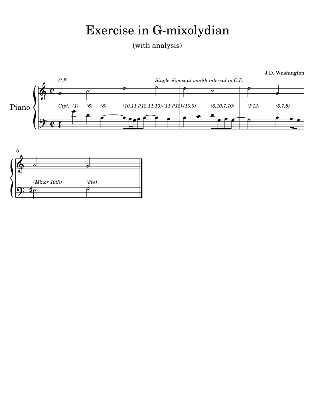 Excercise in G-mixolydian