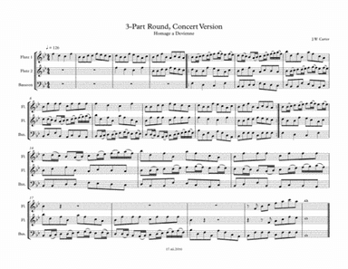 Homage a Devienne, Suite in 3 Pieces & and an Encore, IV. Encore (Tribute Round), for 2 Flt's & Bsn.