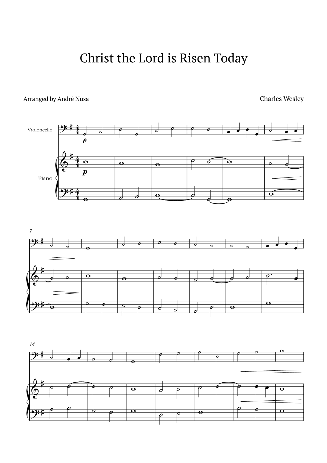 Christ the Lord is Risen Today (arr. André Nusa)