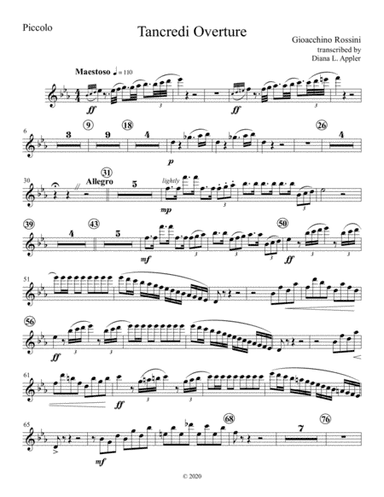 Tancredi Overture (arr. Diana L. Appler)