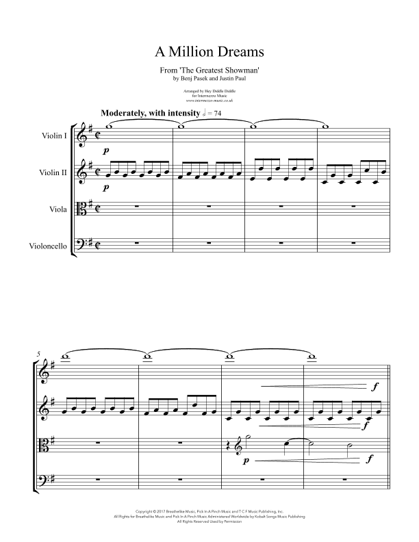A Million Dreams (arr. Hey Diddle Diddle)
