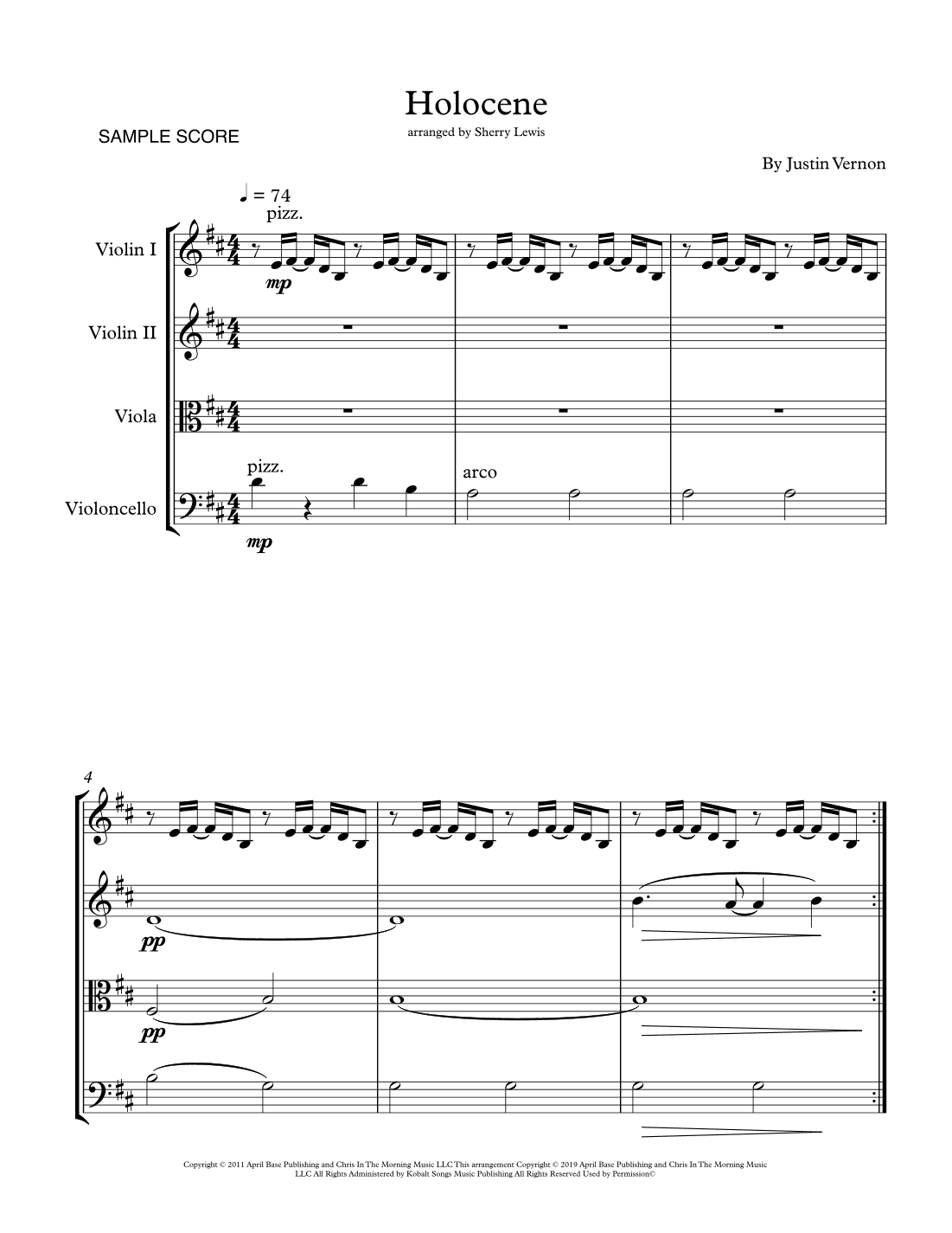 Holocene (arr. Sherry Lewis)