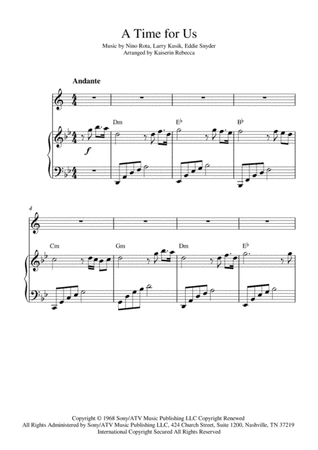 A Time For Us (love Theme) (arr. Kaiserin Rebecca)