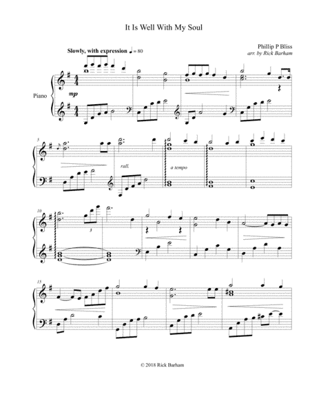 It Is Well With My Soul (arr. Rick Barham)