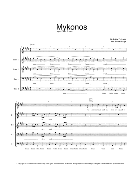 Mykonos (arr. Bryan Sharpe)