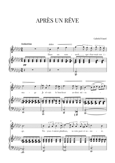 Fauré - Après un Rêve (E-flat minor) (arr. Cadenza Editions)